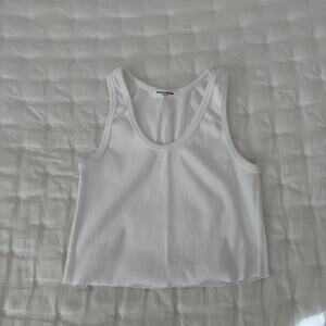 Perfectwhitetee Cropped Tank Top - White Size S